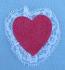 Annalee 3" Replacement Red Valentine Heart with Lace - Mint / Near Mint
