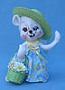 Annalee 6" Spring Girl Mouse - Mint - 085106