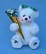 Annalee 8" St. Patricks Girl Bear with Flowers - Mint - 172504