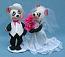 Annalee 8" Bride & Groom Panda Bears - Mint - 2789-2788-01
