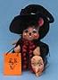 Annalee 6" Red Trick or Treat Witch Mouse with Mask - Mint - 300906