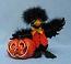 Annalee 8" Jack O Lantern Crow with Lighted Pumpkin - Mint - 301109