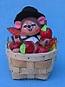 Annalee 3" Apple Picking Boy Mouse - Mint - 350008