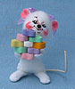 Annalee 3" Stacked Full of Love Mouse - Mint - 033205ox