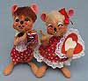 Annalee 7" Sweetheart Boy & Girl Mouse - Excellent - 0341-0340-98a