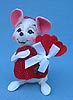 Annalee 7" Heart to Heart Girl Mouse - Mint - 034901