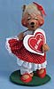 Annalee 10" Valentine Girl Bear Holding Heart - Mint - 035595sqooh