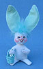 Annalee 3" Aqua Bunny with Basket - Mint - 050006