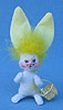 Annalee 3" Yellow Bunny with Basket - Mint - 050206ox