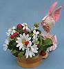 Annalee 7" Country Girl Bunny with Basket & Strawberries - Mint - 060583