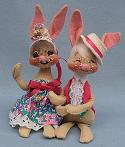 Annalee 7" E.P. Boy & Girl Bunny - Mint - 0615-0610-85xo