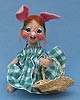 Annalee 7" Country Girl Bunny with Basket - Mint - 061794