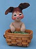 Annalee 8" Mocha Bunny with Basket - Mint - 061802