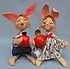 Annalee 7" Country Boy & Girl Bunny with Apples - Near Mint - 0625-0617-95xsq
