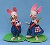 Annalee 7" Country Boy & Girl Bunny - Mint - 0625-0617-97