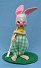 Annalee 7" Country Boy Bunny with Hoe - Mint / Near Mint - 062588