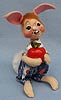 Annalee 7" Country Boy Bunny with Apple - Near Mint - 062595
