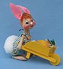 Annalee 7" Country Boy Bunny with Wheelbarrow - Mint - 062596