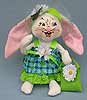 Annalee 12" Spring Girl Bunny with Purse - Mint - 065106