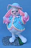 Annalee 10" Dress Up Mrs Bunny on Resin Base - Mint - 065303
