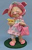 Annalee 10" E.P. Girl Bunny with Purse - Closed Eyes - Excellent - 065494xa