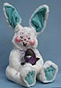 Annalee 18" Furry Bunny with Chocolate Egg Tulip- Mint - 070304