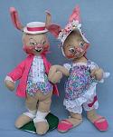 Annalee 18" E.P. Boy & Girl Bunny - Mint - 0715-0710-85