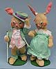 Annalee 18" E.P. Boy & Girl Bunny - Very Good - 0715-0710-87a