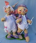Annalee 18" E.P. Boy & Girl Bunny - Very Good - 0715-0710-90a