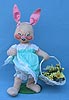 Annalee 18" Country Girl Bunny with Flowers - Excellent - 072087
