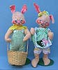 Annalee 18" Country Boy & Girl Bunny - Mint - 0725-0720-88