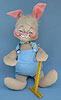 Annalee 18" Country Boy Bunny with Rake - Excellent - Signed - 072586s
