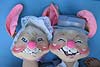 Annalee 48" Easter Parade Boy & Girl Bunny - Very Good - 0910-0905-83a