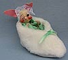 Annalee 7" Bunny in Slipper with Green Blanket - Mint - 092092w
