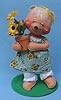 Annalee 10" Country Girl Bear with Flower Pot - Mint - 094296