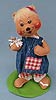 Annalee 10" Country Girl Bear Holding Bee and Flowers - Mint - 094297