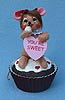 Annalee 3" Sweet Treat Mouse on Cupcake - Mint - 100011