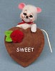 Annalee 3" Sweet Treats Candy Mouse with Heart 2014 - Mint - 100114 - 100014