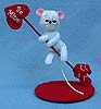 Annalee 3" Cupid's Wild Ride Mouse - Mint - 100312