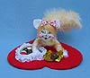 Annalee 4" Valentines Treats Kitty Cat - Mint - 100509