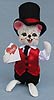 Annalee 6" Valentine Boy Mouse with Card 2017 - Mint - 100617