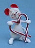 Annalee 5" Candy Cane Heart Mouse - Mint - 100709