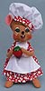 Annalee 8" Berry Sweet Chef Girl Mouse with Strawberry 2017 - Mint - 100817	