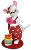 Annalee 5" Stacked Hearts Kiss Me Girl Mouse 2019 - Mint - 110319