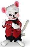 Annalee 6" Valentine Boy Mouse 2022 - Mint - 110622	