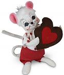 Annalee 6" Mouse with Chocolate Heart 2020 - Mint - 110720