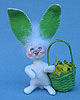 Annalee 3" Bunny with Green Basket - Mint - 149307