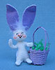 Annalee 3" Bunny with Purple Basket - Mint - 149507