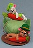 Annalee 6" Cabbage Couple with 3" Mice Holding Carrots 2014 - Mint - 150014