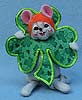 Annalee 5" Smiley Shamrock Girl Mouse - Mint - 150412